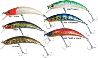 Vobler potápavý, 6,5cm Minnow diver f. pearl/green