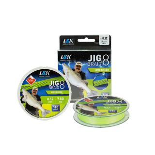 L&K VLASEC JIG BRAID 110M CITRÓNOVO ZELENÝ 0,15mm