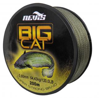 Nevis BigCat pletená šnúra 200m / 0,50mm 0,60mm 0,80mm Veľkosť: Nevis BigCat 200m 0,50mm