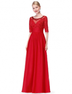 Červené spoločenské šaty veľ.: 44