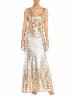Zlato-strieborné flitrované šaty