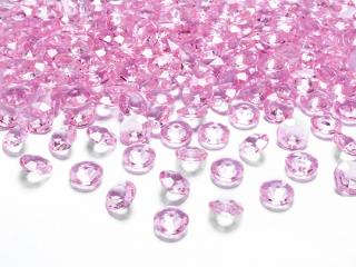 Dekoračné diamanty svetloružové 12mm