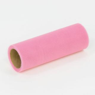 Tyl v rolke svetloružový 15cm