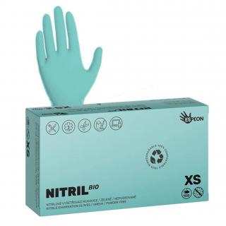 Espeon NITRIL BIO bezpudrové nitrilové rukavice - zelené 3,5g Veľkosť: XS