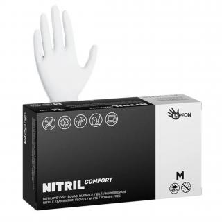 Espeon NITRIL COMFORT bezpudrové nitrilové rukavice - biele 3,8g Veľkosť: M