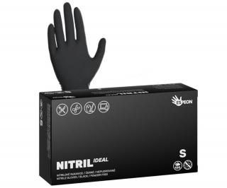 Espeon NITRIL IDEAL bezpudrové nitrilové rukavice - čierne 3,5g Veľkosť: XS