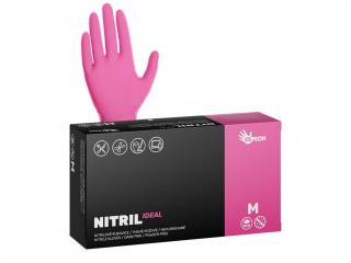 Espeon NITRIL IDEAL bezpudrové nitrilové rukavice - tmavoružové 3,5g Veľkosť: M