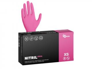 Espeon NITRIL IDEAL bezpudrové nitrilové rukavice - tmavoružové 3,5g Veľkosť: XS