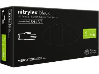 Nitrilové rukavice - nitrylex ® black - MERCATOR MEDICAL® Veľkosť: S