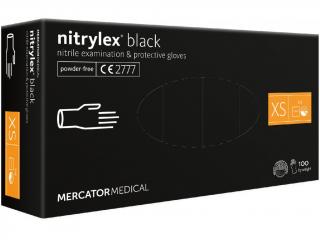 Nitrilové rukavice - nitrylex ® black - MERCATOR MEDICAL® Veľkosť: XS