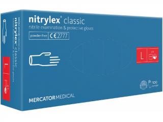 Nitrilové rukavice - nitrylex ® classic blue - MERCATOR MEDICAL® Veľkosť: L