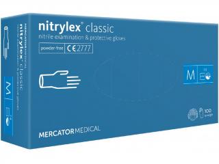 Nitrilové rukavice - nitrylex ® classic blue - MERCATOR MEDICAL® Veľkosť: M