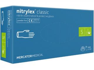 Nitrilové rukavice - nitrylex ® classic blue - MERCATOR MEDICAL® Veľkosť: S