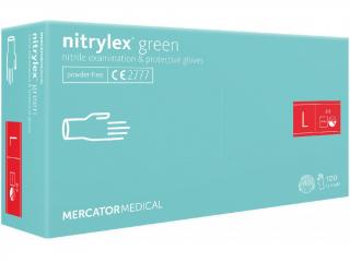 Nitrilové rukavice - nitrylex ® green - MERCATOR MEDICAL® Veľkosť: L