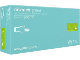 Nitrilové rukavice - nitrylex ® green - MERCATOR MEDICAL® Veľkosť: S