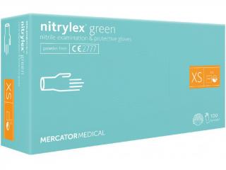 Nitrilové rukavice - nitrylex ® green - MERCATOR MEDICAL® Veľkosť: XS