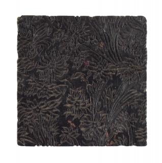 Sanu Babu Antik drevená raznica na tlač prehozov s indickým motívom, block print, 15x15x6cm (YA)