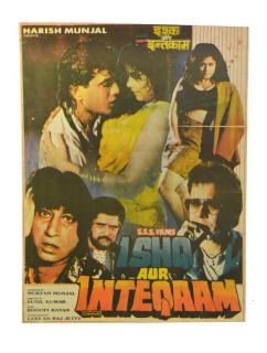 Sanu Babu Antik indický filmový plagát Bollywood, cca 92x70cm