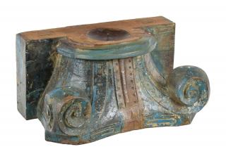 Sanu Babu Antik svietnik z teakového dreva, 39x25x20cm (8J)