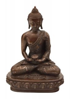 Sanu Babu Budha Amithába, kovová soška, 11x7x15cm