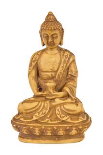 Sanu Babu Budha Amithába, okrový, živica, 9cm
