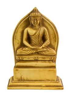 Sanu Babu Budha Amithaba, svetlý, antik patina, živica, 13cm