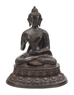 Sanu Babu Budha Amoghasiddhi, mosadzná socha, 35cm