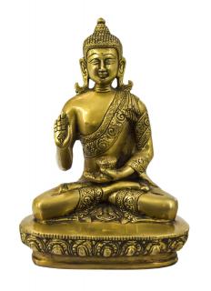 Sanu Babu Budha Amoghasiddhi, mosadzná soška, 14x10x22cm