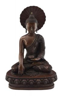 Sanu Babu Budha Šákjamúni, medená soška, 16x10x23cm
