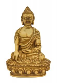Sanu Babu Budha Šákjamúni, ručne vyrezávaný, svetlo hnedý, 7x5x10cm