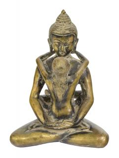 Sanu Babu Budha Shakti, mosadzná socha, 14x12x17cm