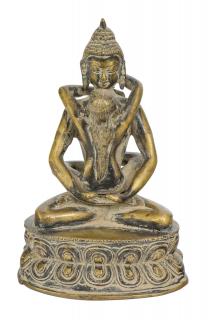Sanu Babu Budha Shakti, mosadzná socha, 14x17x20cm