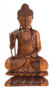 Sanu Babu Budha, socha z dreva stromu Suar, 102cm