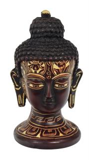 Sanu Babu Budhova hlava, ručne zdobená, vínová živica, 12cm