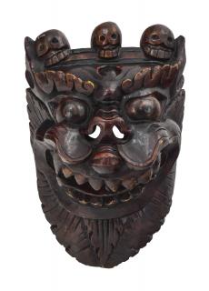 Sanu Babu Drak, drevená maska, antik patina, 27x20x32cm