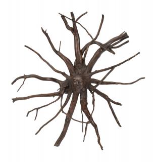 Sanu Babu Drevená hlava Déví z koreňa kávovníka, 100x100cm (0K)