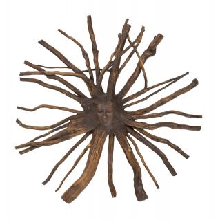Sanu Babu Drevená hlava Déví z koreňa kávovníka, 60x60cm (0U)