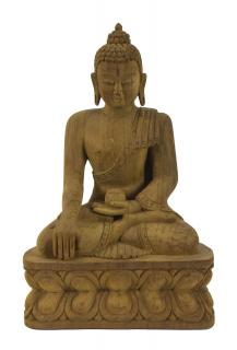 Sanu Babu Drevená soška Budha Šakjamúni, ručné práce, 30cm