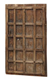 Sanu Babu Drevený panel z teakového dreva, staré dvere, 85x5x142cm