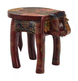 Sanu Babu Drevený slon, ručne maľovaný, 22x30x26cm