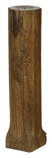 Sanu Babu Drevený svietnik zo starého teakového stĺpu, 13x13x60cm