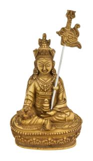 Sanu Babu Guru Rinpoche, antik patina, živica, 10x5x15cm