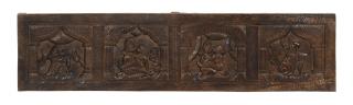 Sanu Babu Kamasutra, ručne vyrezávaný panel z mangového dreva, 183x3x45cm