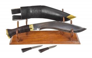 Sanu Babu Khukri nôž, "Sirupate", 10", drevená rukoväť, nôž 39cm, čepeľ 26cm