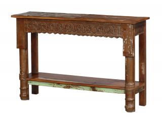 Sanu Babu Konzolový stolík z teakového dreva, 140x32x90cm (3M)