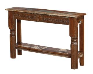 Sanu Babu Konzolový stolík z teakového dreva, 140x32x90cm (3N)