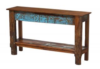 Sanu Babu Konzolový stolík z teakového dreva, 154x32x87cm
