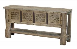 Sanu Babu Konzolový stolík z teakového dreva, 163x42x92cm