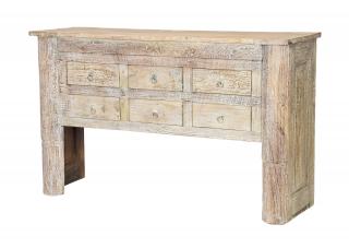 Sanu Babu Konzolový stolík z teakového dreva, šuplíky, 150x45x92cm