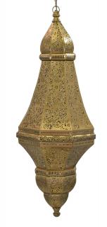 Sanu Babu Kovová lampa v orientálnom štýle, zlatá, 37x37x85cm